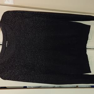 Small black and silver sparkle long sleeve sweater